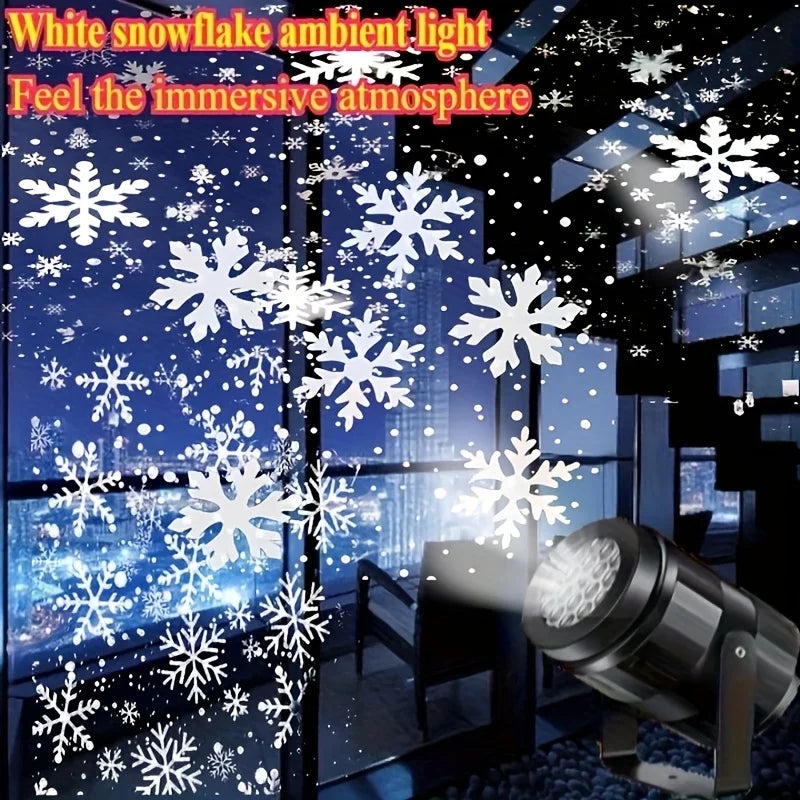 Proyector de Copos de Nieve Giratorio – LED USB