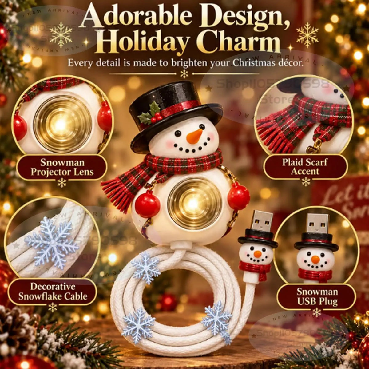 Proyector Navideño de Techo USB