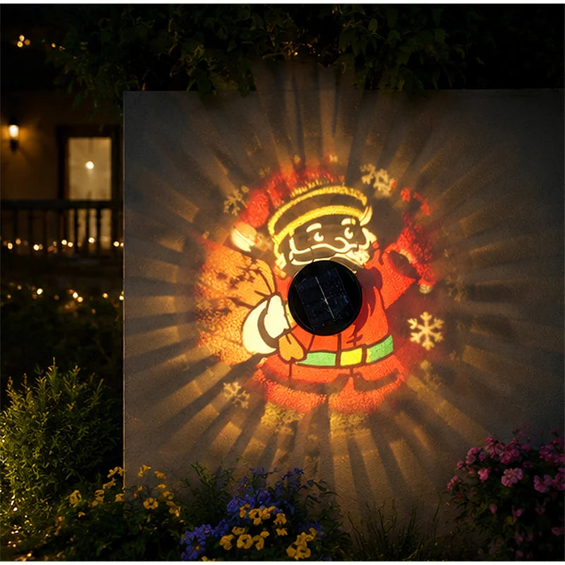 Proyector Solar de Santa Claus para Exterior