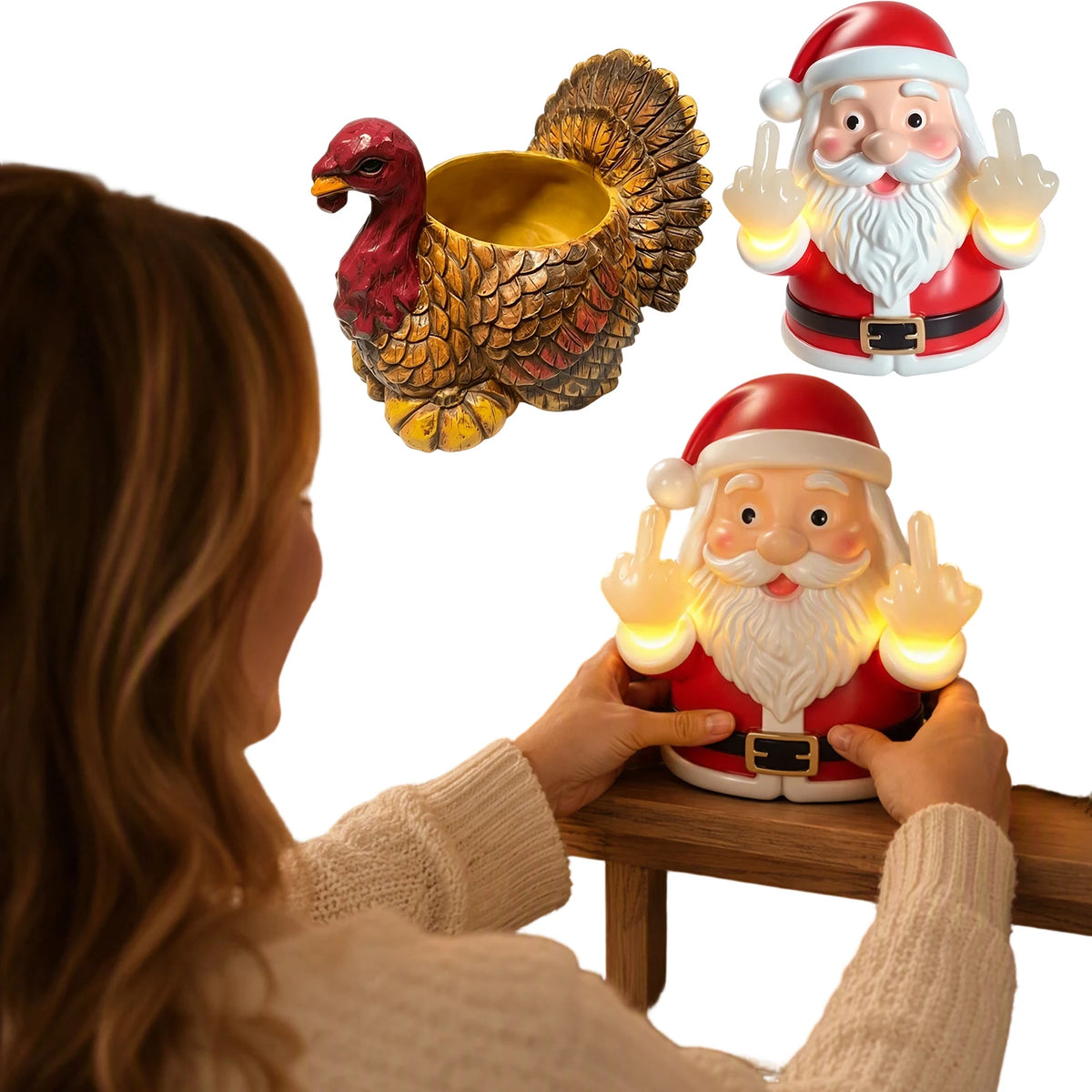 Santa Rebelde – Figura Luminosa LED