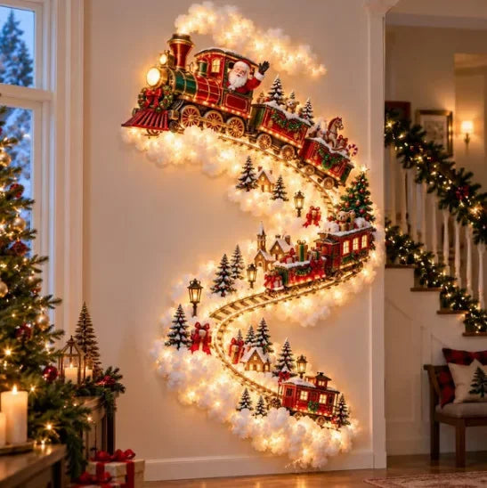 Luz de Pared Mágica – Trineo de Santa con Renos