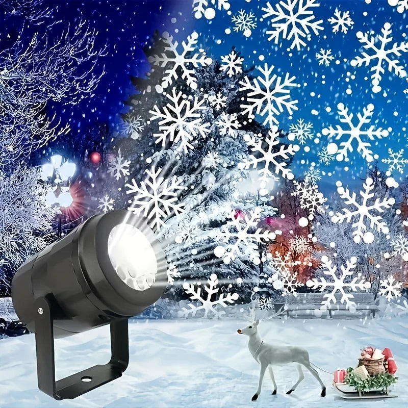 Proyector de Copos de Nieve Giratorio – LED USB