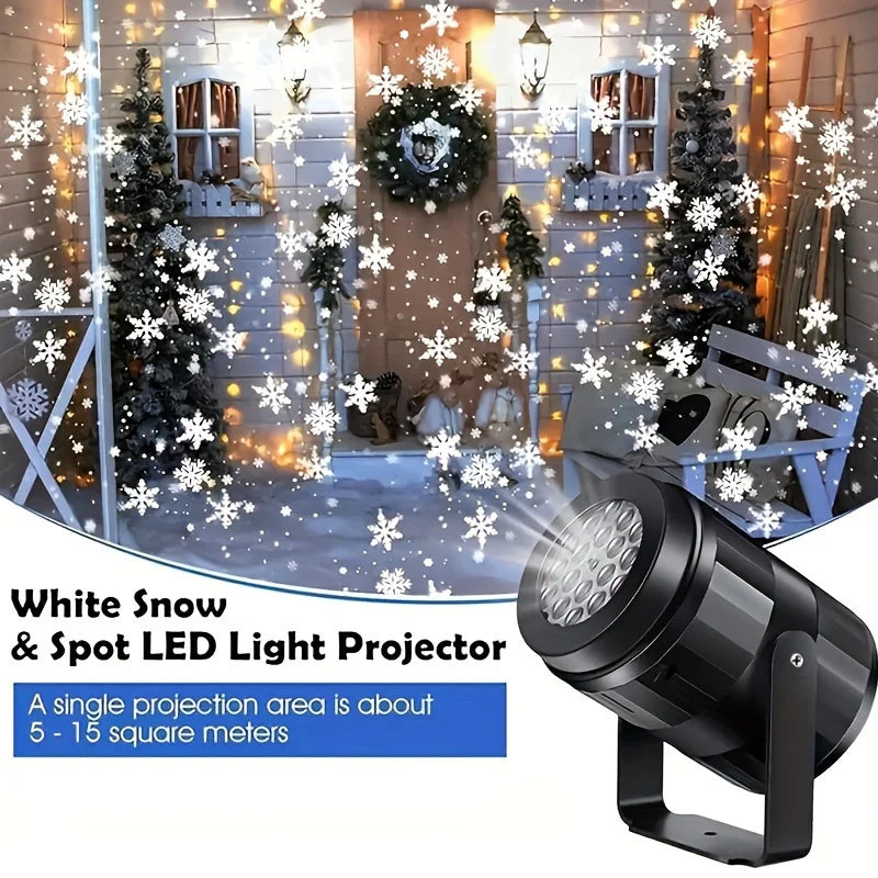 Proyector de Copos de Nieve Giratorio – LED USB