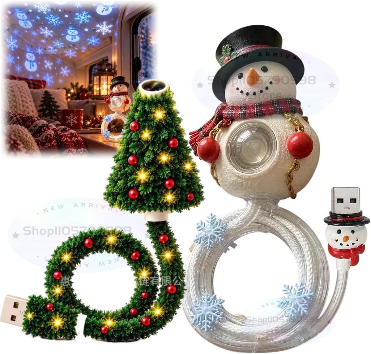 Proyector Navideño de Techo USB