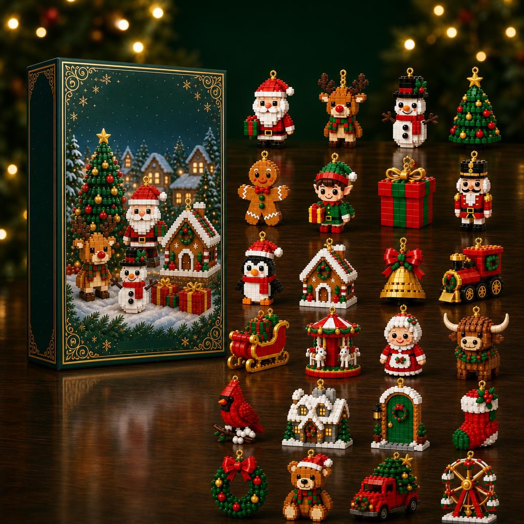 Calendario de Adviento – 24 Adornos Navideños para Armar – foto principal