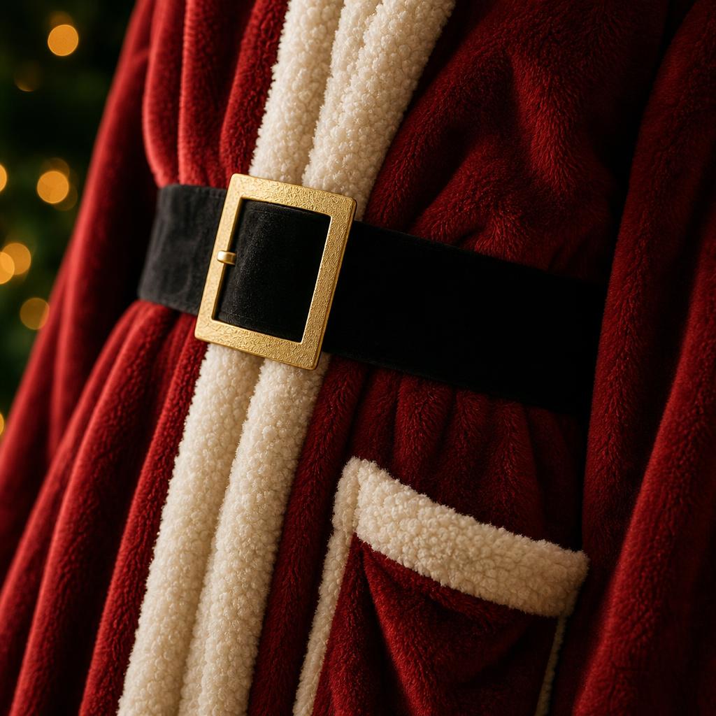 Capa Navideña con Capucha – Felpa Suave – detalle