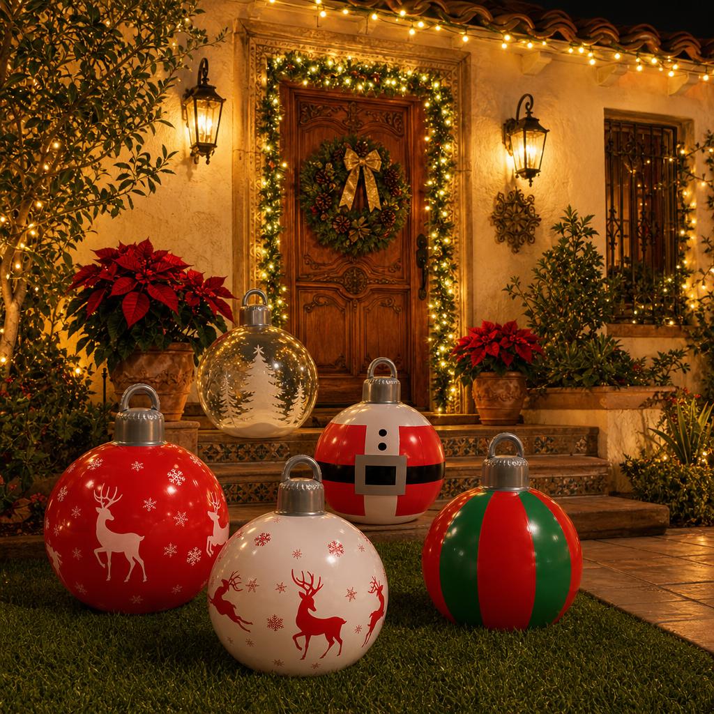 Esfera Navideña Inflable Gigante 40 cm – en ambiente navideño