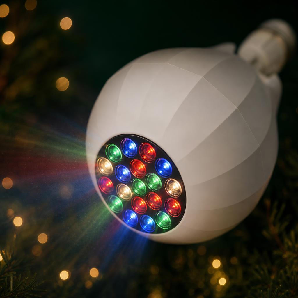 Foco Proyector Navideño – 16 Diseños Giratorios – detalle