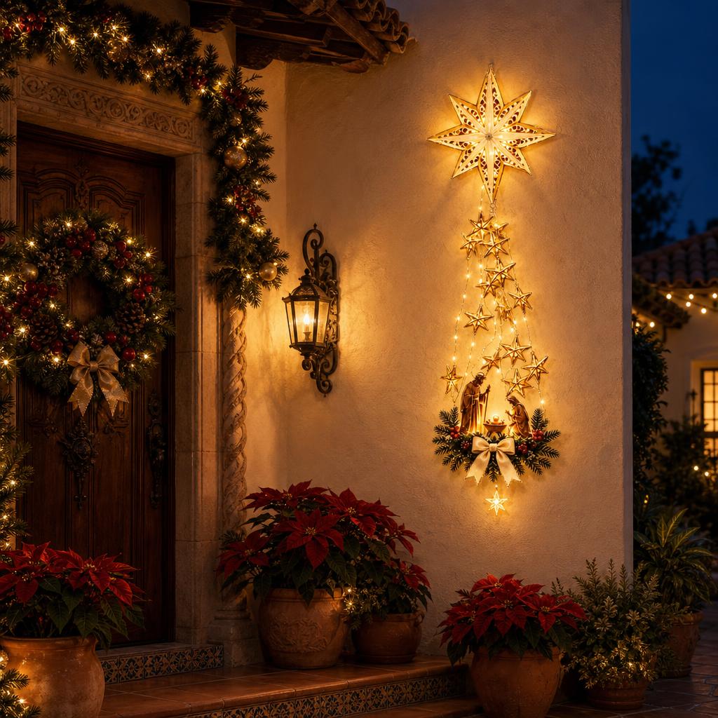 Nacimiento Luminoso para Pared – Decoración LED – en ambiente navideño