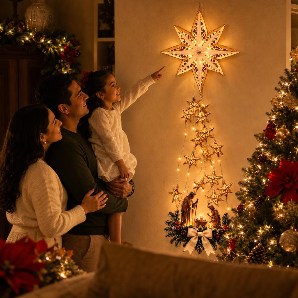 Nacimiento Luminoso para Pared – Decoración LED – en uso