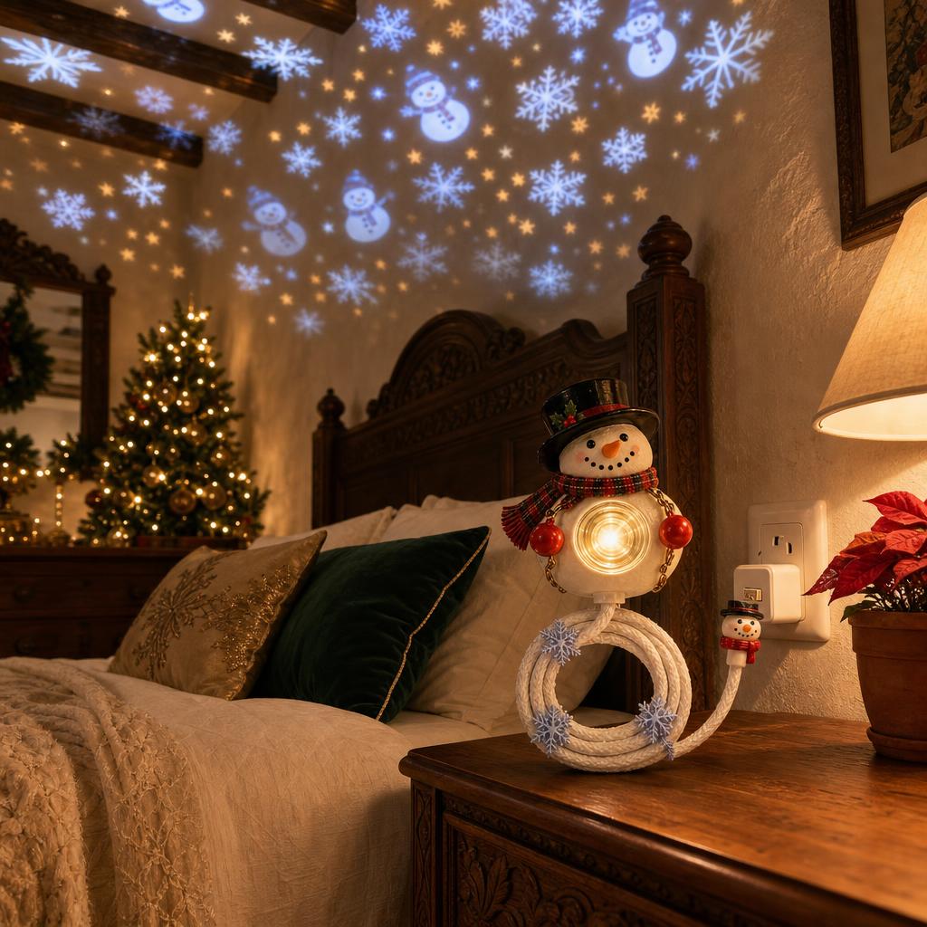 Proyector Navideño de Techo USB – en ambiente navideño