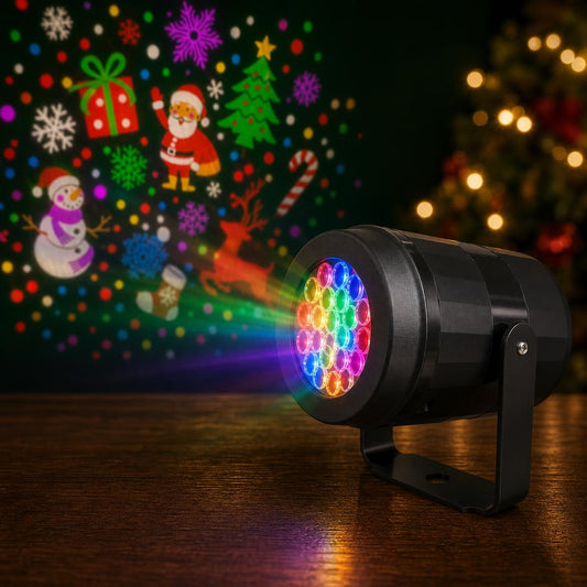 Proyector Navideño Giratorio – 16 Diseños USB – foto principal