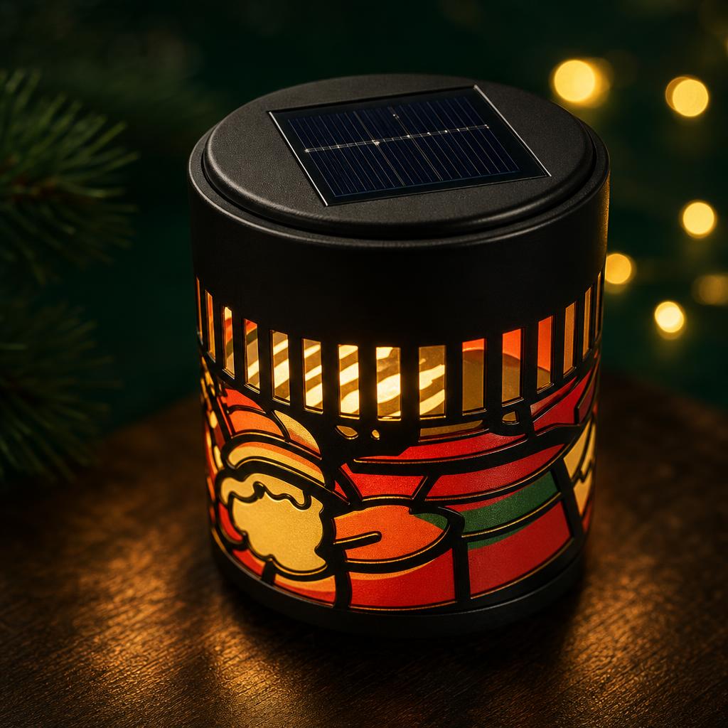 Proyector Solar de Santa Claus para Exterior – detalle